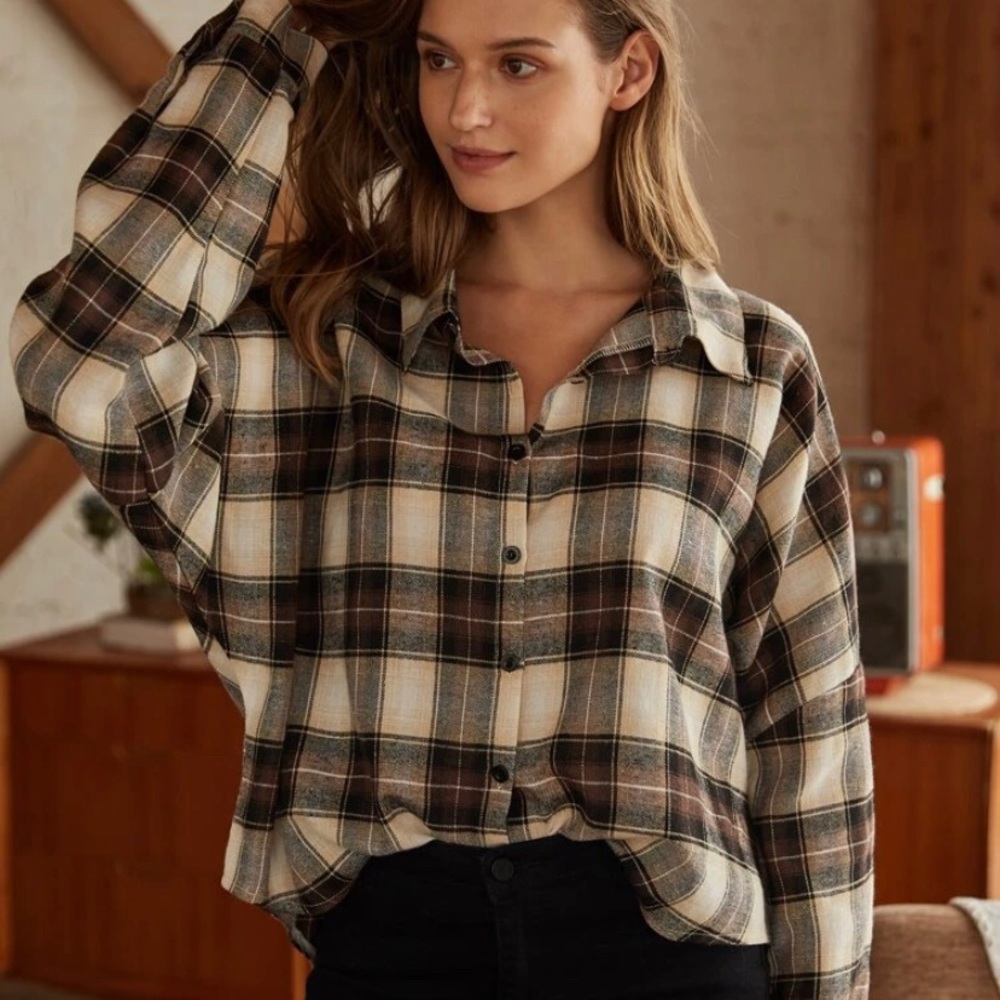 Plaid button up shirt